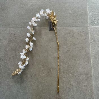 White And Gold Wisteria Spray, 2 of 5