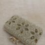 Cairo Handcrafted Gold Rectangular Clutch, thumbnail 2 of 6