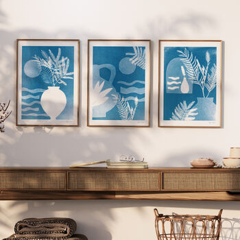 Sea View Set Of Three Coastal Art Prints, 4 of 7