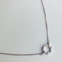 Sterling Silver Crystal Circle Pendant Necklace, thumbnail 3 of 6