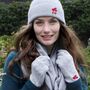 Personalised Cashmere Valentine Hat And Gloves Gift Set, thumbnail 1 of 9