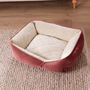 Personalised Coral Geometric Pet Bed, thumbnail 7 of 7