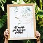 All My Life You Have Been Faithful Calligraphy Print, thumbnail 1 of 7