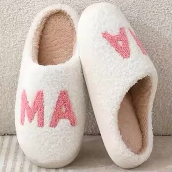 Cozy Plush Mama Mothers Day Slippers, 4 of 7