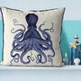 Blue Octopus Cushion, Multi Colours Available, thumbnail 1 of 8