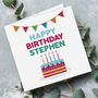 Personalised Happy Birthday Cake Card, thumbnail 1 of 2