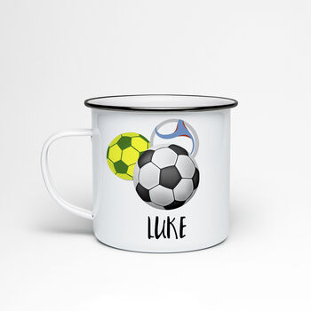 Football Personalised Enamel Mug, 4 of 6
