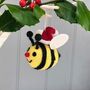 Christmas Felt Bumble Bee Decoration, thumbnail 1 of 4