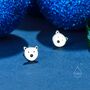 Sterling Silver Polar Bear Stud Earrings, thumbnail 7 of 11