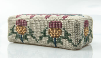 Thistle Door Stop Tapestry Kit With 100% British Wool, 2 of 5