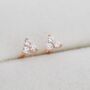 Very Tiny Three Dot Trio Stud Earrings, thumbnail 5 of 12