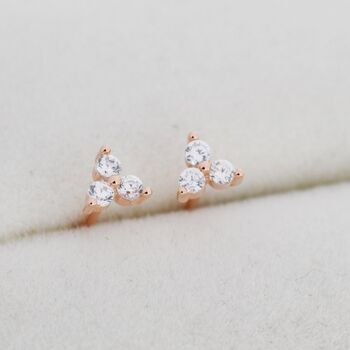 Very Tiny Three Dot Trio Stud Earrings, 5 of 12