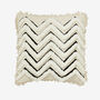Izra Fluffy Textured Zig Zag Monochrome Cushion, thumbnail 10 of 10