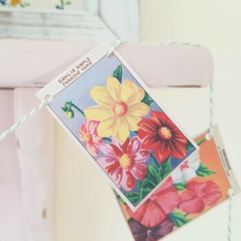 Flower Seed Packet Card Bunting, 5 of 8