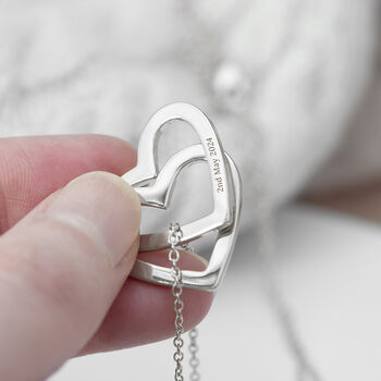 Personalised Entwined Hearts Necklace, 9 of 10
