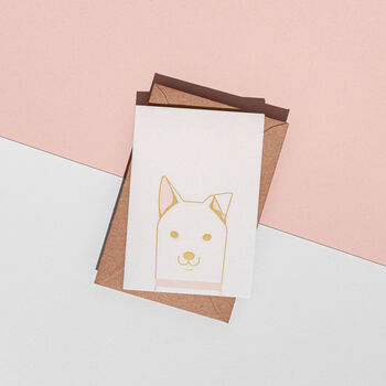 Cute Animal Foil Printed Cards Set Of Six, 4 of 6