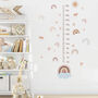 Removable Height Chart Rainbow Hearts Wall Sticker, thumbnail 2 of 7