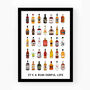 Illustrated Rum Montage Print, thumbnail 1 of 3