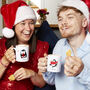 Personalised Couples Christmas Penguin Mug Set, thumbnail 1 of 5