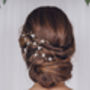 Small Gold, Silver Or Rose Gold Wedding Hair Vine Ivy, thumbnail 2 of 12