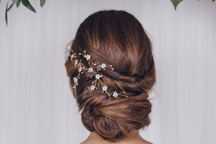 Small Gold, Silver Or Rose Gold Wedding Hair Vine Ivy By Debbie Carlisle |  