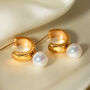 Gold And Pearl Hoops In A Personalised Gift Box, thumbnail 2 of 4