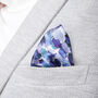 Blue Skies Silk Tie And Silk Pocket Square, thumbnail 4 of 5