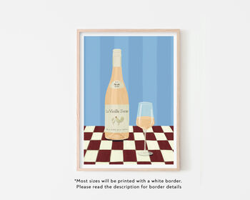Chicken Wine Rose Art Print, 2 of 3