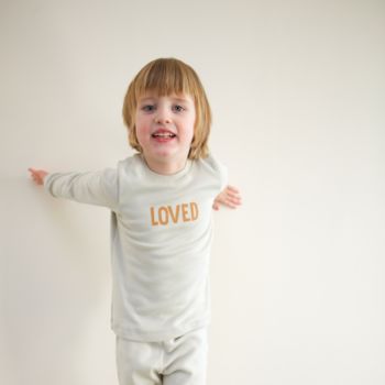 Children's Pyjamas Loved Organic Cotton, 4 of 5