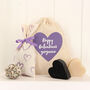 Personalised Purple Heart Organic Gift Bag Set, thumbnail 4 of 6