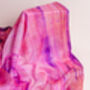 100% Mulberry Silk Scarf, Pink And Purple, thumbnail 2 of 6