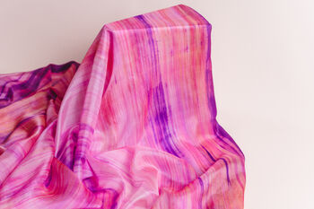 100% Mulberry Silk Scarf, Pink And Purple, 2 of 6