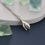 Snowdrop Flower Pendant Necklace In Sterling Silver, thumbnail 1 of 11