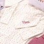 Personalised Blossom And Heart Babygrow Gift Set For Girls, thumbnail 6 of 12