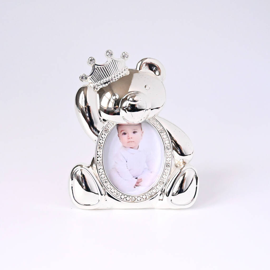 Teddy King Silver Frame For Baby, 1 of 2