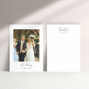 Personalised Wedding Photo Thank You Card, 2 of 4