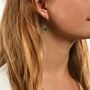 Green Onyx And Gold Fill Hoops, thumbnail 1 of 5
