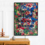 There Is A Light Floral Typography Print, thumbnail 2 of 3