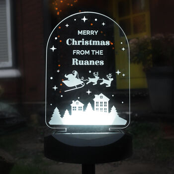 Personalised Christmas Solar Garden Light – Add Your Own Christmas Message, 10 of 11