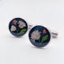 Cufflinks Real Flowers Leaves Hand Made 12mm, thumbnail 1 of 11