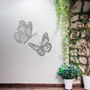 Elegant Butterfly Set Metal Wall Art For Garden Decor Gift, thumbnail 10 of 10