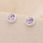 Sterling Silver June Birthstone Stud Earrings, thumbnail 1 of 7