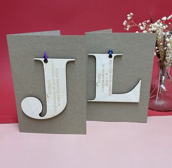 Personalised Initial Letter Graduation Card, 2 of 8