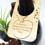 Personalised Thank You Teacher Wine Bottle Label, thumbnail 3 of 4