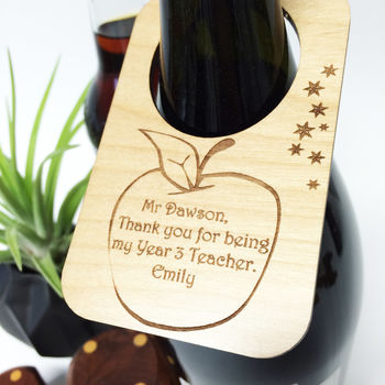 Personalised Thank You Teacher Wine Bottle Label, 3 of 4