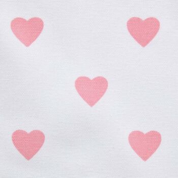 Personalised Pink Red Love Hearts Premium Cotton Apron, 2 of 9