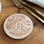 Map Coaster Double Sided Personalised Wooden Place Setting, thumbnail 10 of 10