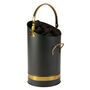 Black Brass Handle Coal Bucket, thumbnail 2 of 5