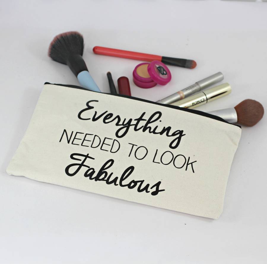 fabulous quote make up bags by posh totty designs interiors 