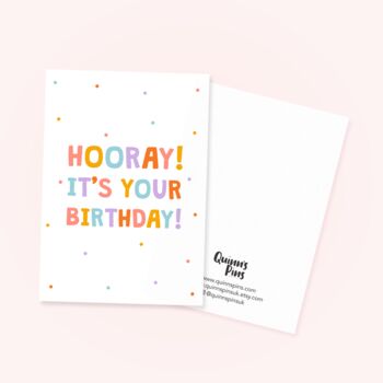 Hooray! It's Your Birthday Greetings Card, 3 of 4